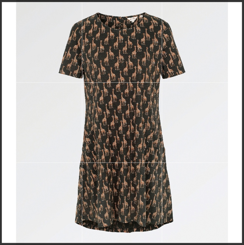 Fat Face Giraffe Dress with Pockets